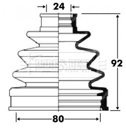 BORG & BECK gofruotoji membrana, kardaninis velenas BCB2866